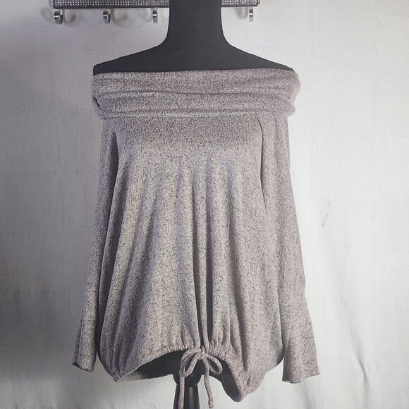 Green Envelope Los Angeles Pink Marled Drop Shoulder Cowl Rayon Poly Span Top L - Picture 2 of 16